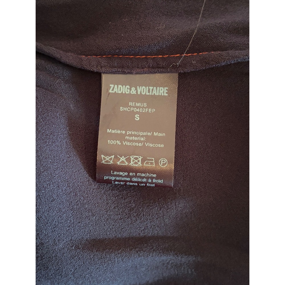 Zadig & Voltaire Remus‎ Navy Blue Ruffle Keyhole Mini Dress Small - Picture 4 of 8